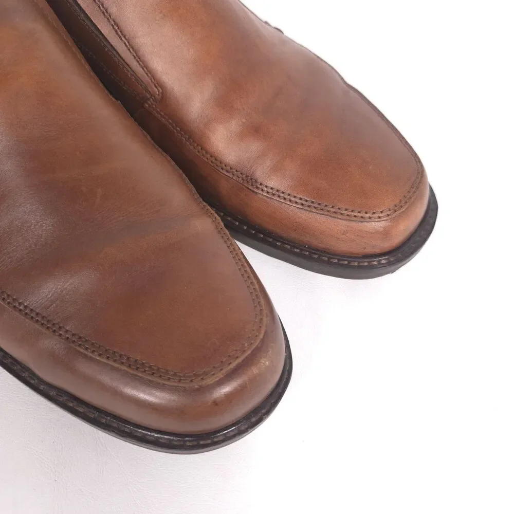 ECCO Mens Shoes‎ Casual Comfort Leather Slip on 12 Loafers Brown EXTRAWIDTH